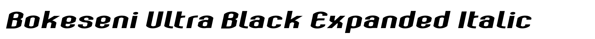 Bokeseni Ultra Black Expanded Italic image